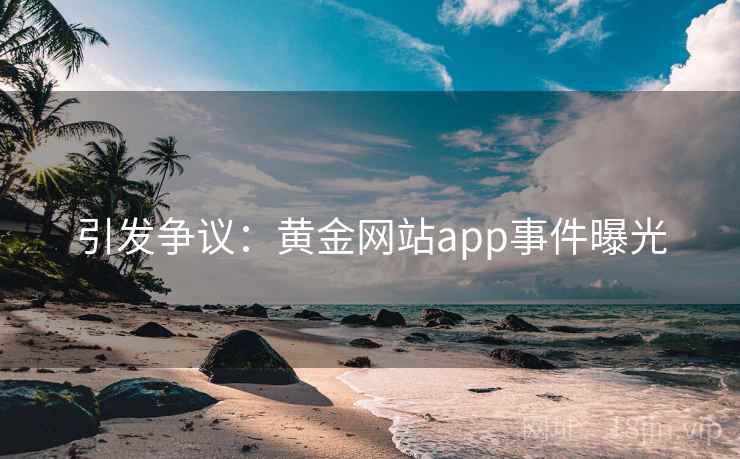 引发争议：黄金网站app事件曝光